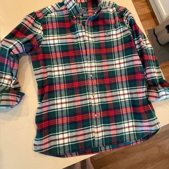 Vineyard Vines Men Flannel Shirt - Picture 7 of 8
